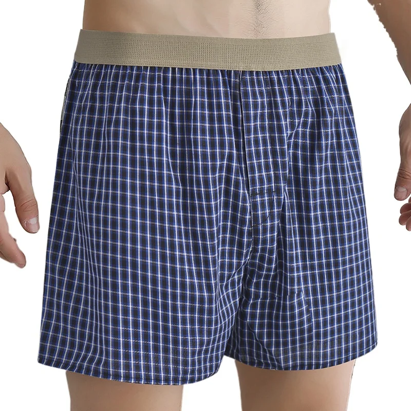 Men's Woven Boxer Shorts Pure Cotton Plaid Check Loose Fit Underwear Home Pants Beach Shorts Sleepwear Soft Comfortable
Men's Woven Boxer Shorts Pure Cotton Plaid Check Loose Fit Underwear Home Pants Beach Shorts Sleepwear Soft Comfortable