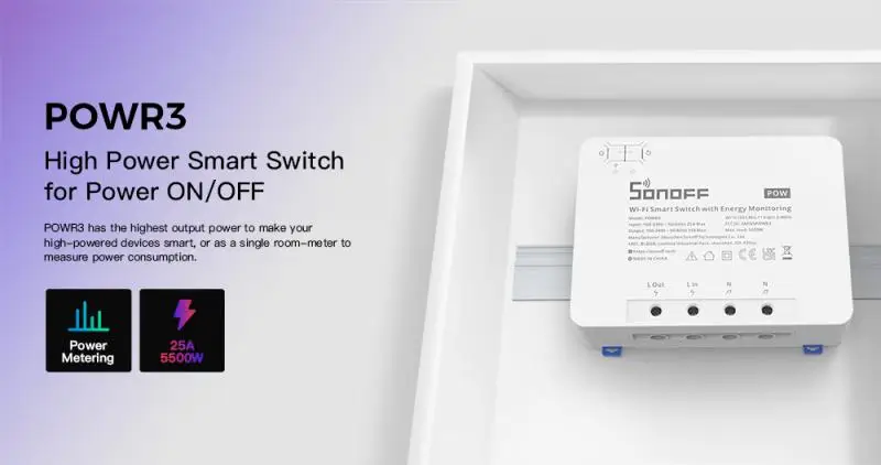 Sonoff Ewelink WiFi Powr3 Умный переключатель высокой мощности Управление приложением Защита от перегрузки Alexa Google Assistant Smartthings
Sonoff Ewelink WiFi Powr3 Умный переключатель высокой мощности Управление приложением Защита от перегрузки Alexa Google Assistant Smartthings
