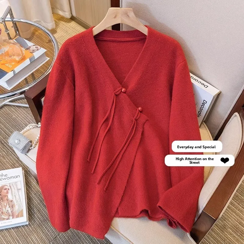 plus Size Knitted Open Cardigan Women's Fashion Retro Tassel Cover Belly Slimming Sweater Korean Style V-neck High Waist
plus Size Knitted Open Cardigan Women's Fashion Retro Tassel Cover Belly Slimming Sweater Korean Style V-neck High Waist