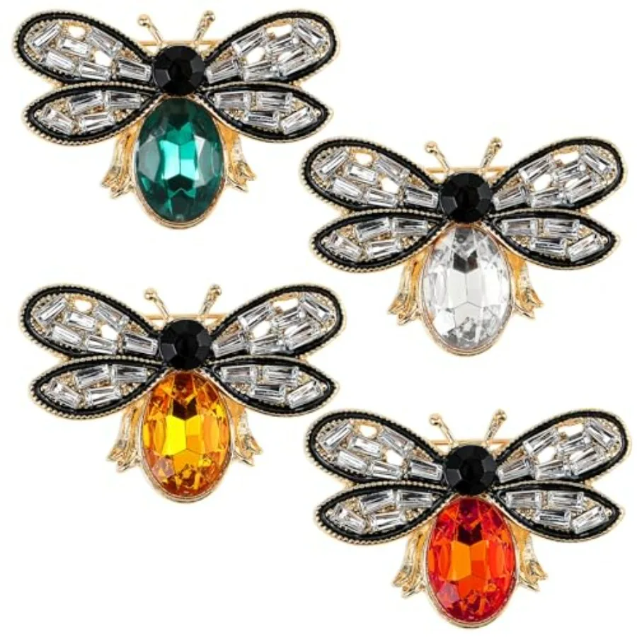 Bee Brooch Pin, 4 Pcs Rhinestone Honey Bee Brooches for Women Vintage Crystal Insect Themed Lapel Pins Stylish Accessories for
Bee Brooch Pin, 4 Pcs Rhinestone Honey Bee Brooches for Women Vintage Crystal Insect Themed Lapel Pins Stylish Accessories for