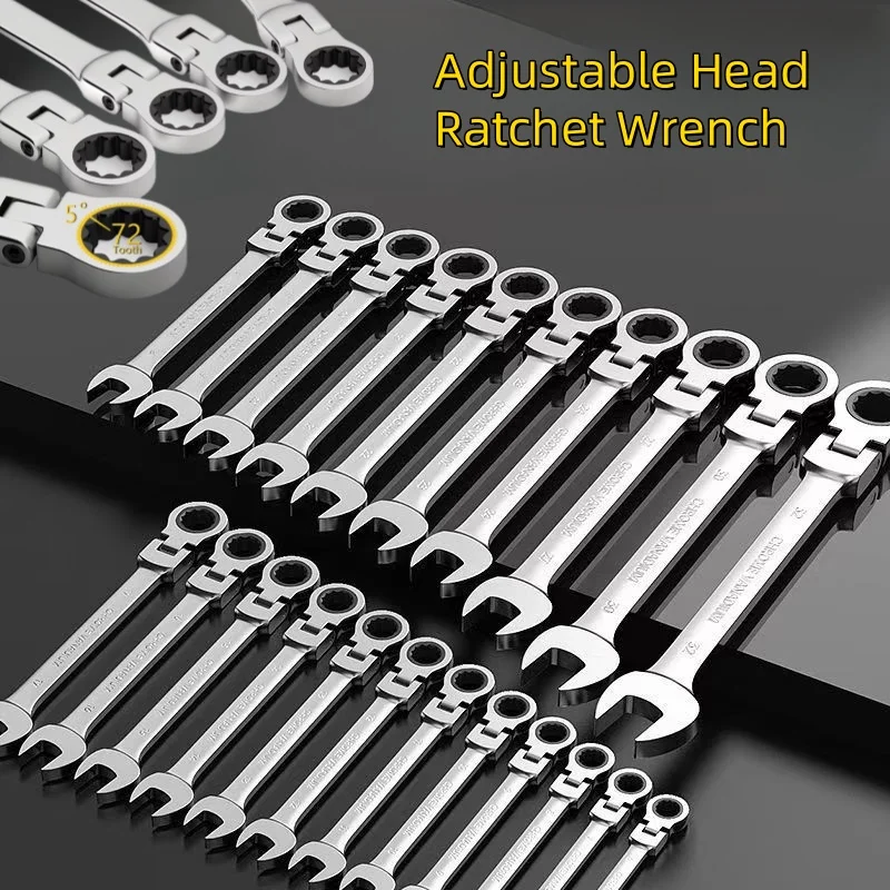 Flex-head Ratcheting Wrench Set 1Pcs Metric 6-24mm Chrome Vanadium Steel Universal Spanners for Car Repair Hand Tools
Flex-head Ratcheting Wrench Set 1Pcs Metric 6-24mm Chrome Vanadium Steel Universal Spanners for Car Repair Hand Tools