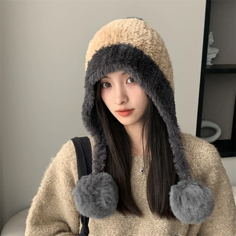 Plush Russian Outdoor Men Women Hat Winter Face Small Wool Thickened Knit Drop Ball Warm Earmuff Cap Woolen Hat Lady M510
Plush Russian Outdoor Men Women Hat Winter Face Small Wool Thickened Knit Drop Ball Warm Earmuff Cap Woolen Hat Lady M510