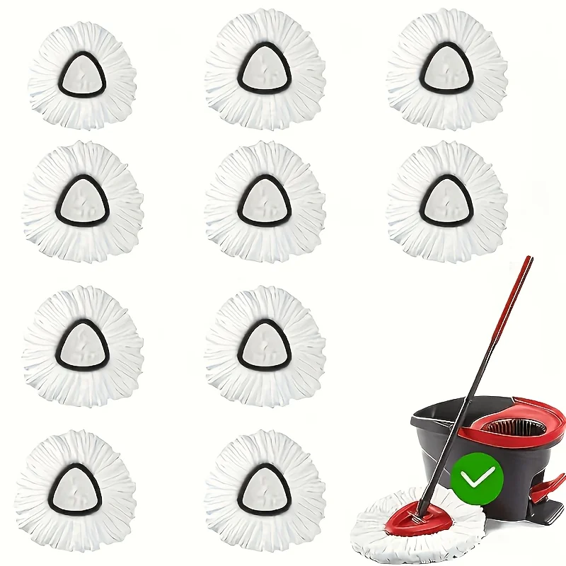 5 And 10 Ultra-fine Fiber Rotating Mop Replacement Head Sets, White, Washable And Durable Mop Cloth, Can Efficiently Clean Floors - Suitable for Dry And Wet Cleaning And Dust Removal - Suitable for Living Rooms, Returning to School - Home Cleaning
5 And 10 Ultra-fine Fiber Rotating Mop Replacement Head Sets, White, Washable And Durable Mop Cloth, Can Efficiently Clean Floors - Suitable for Dry And Wet Cleaning And Dust Removal - Suitable for Living Rooms, Returning to School - Home Cleaning