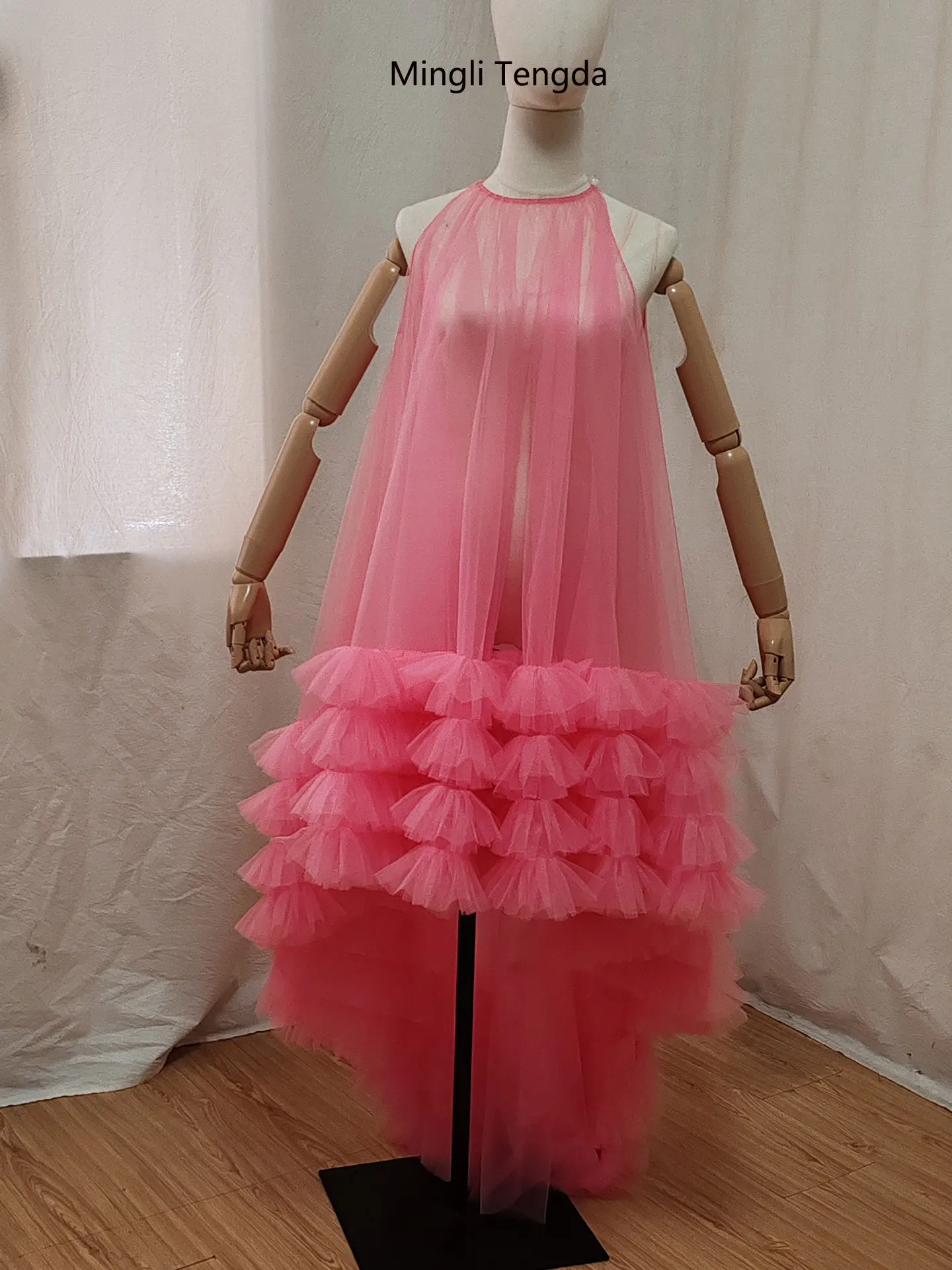 Mingli Tengda BrideTulle Shawl Fashion Women Front Short Back Long Party Wear Ruffle Jacket Custom Made Boleor Exaggerate Coat
Mingli Tengda BrideTulle Shawl Fashion Women Front Short Back Long Party Wear Ruffle Jacket Custom Made Boleor Exaggerate Coat