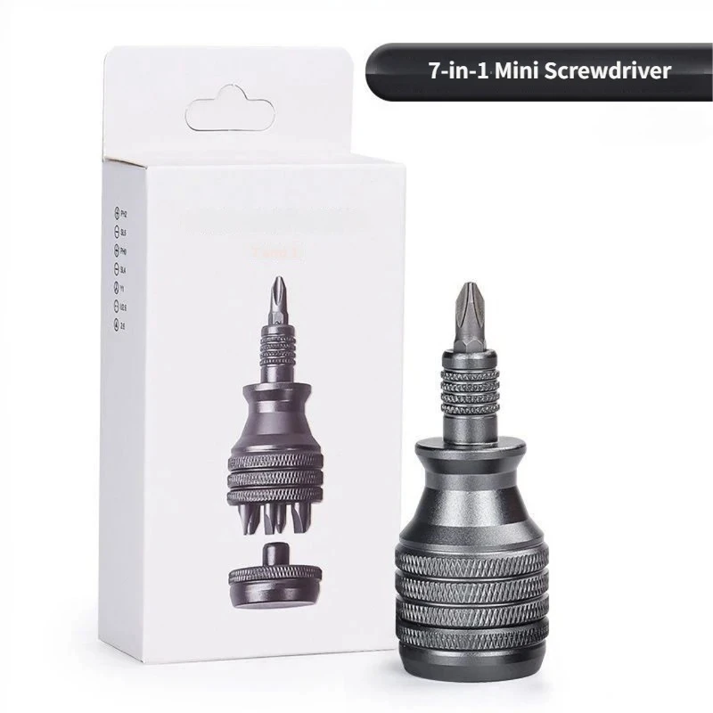 Набор промышленных мини-отверток 7-в-1 — ручка из алюминиевого сплава с крестообразными/шлицевыми битами высокой твердости, многофункциональный инструмент EDC
Набор промышленных мини-отверток 7-в-1 — ручка из алюминиевого сплава с крестообразными/шлицевыми битами высокой твердости, многофункциональный инструмент EDC