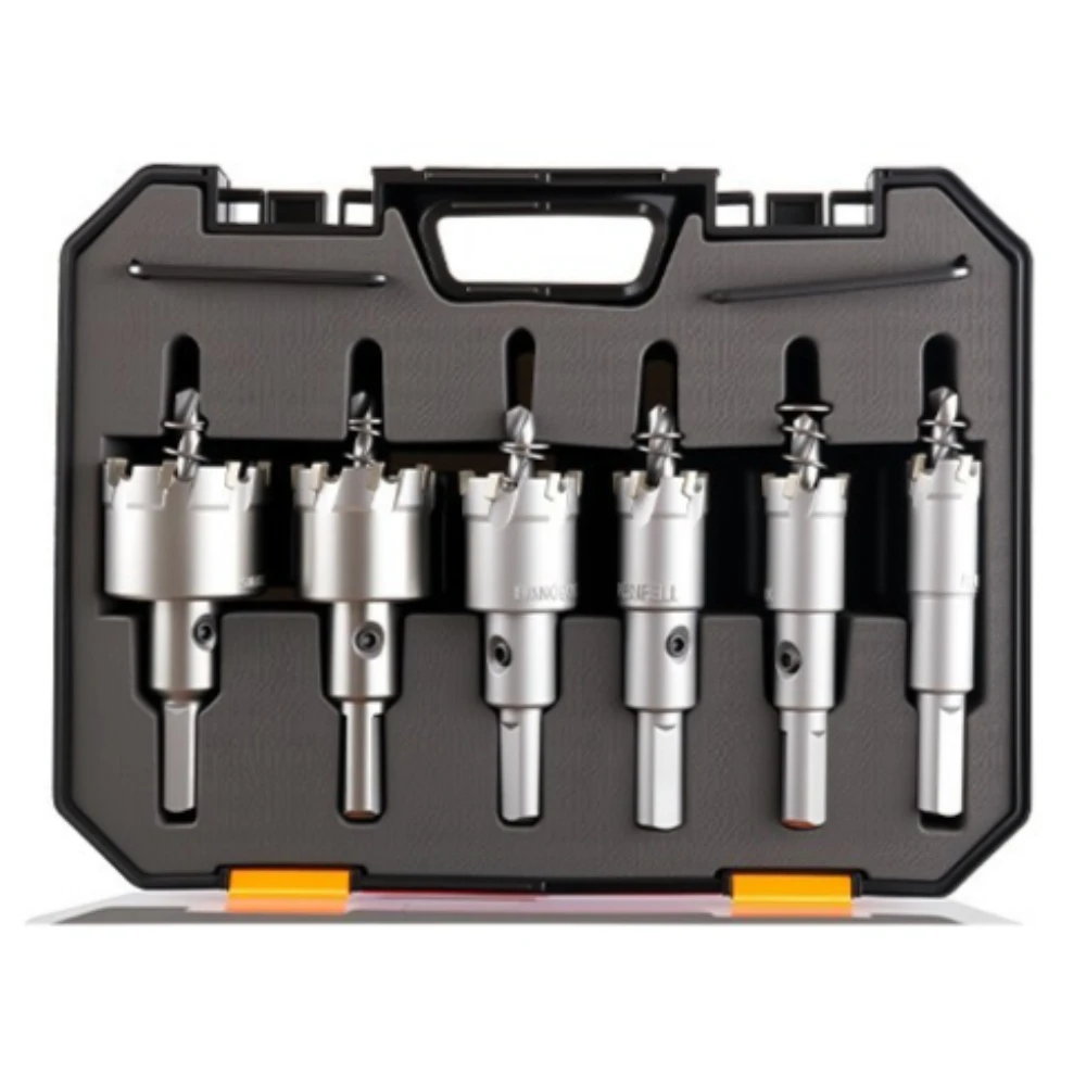 6-Piece Set 16/18/20/25/30/35mm Tungsten Carbide Hole Saw Kit for Metal Stainless Steel/Metal Hole Opener, Expandable Drill Bit.
6-Piece Set 16/18/20/25/30/35mm Tungsten Carbide Hole Saw Kit for Metal Stainless Steel/Metal Hole Opener, Expandable Drill Bit.