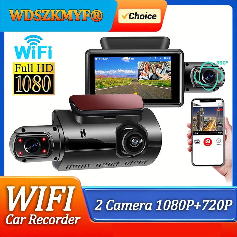 WIFI APP Car DVR Camera 1080P Video Recorder Front and inside camera for car Dual Lens HD Cycle Recording Dash Cam Black Box
WIFI APP Car DVR Camera 1080P Video Recorder Front and inside camera for car Dual Lens HD Cycle Recording Dash Cam Black Box