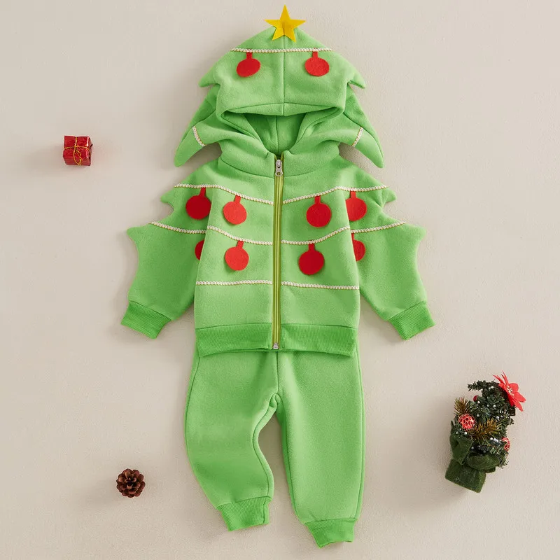 1 to 6 Years Christmas Baby Boy Pant Sets Tree Zipper Long Sleeve Hoodie Sweatshirt and Elastic Pants 2 Piece Clothes
1 to 6 Years Christmas Baby Boy Pant Sets Tree Zipper Long Sleeve Hoodie Sweatshirt and Elastic Pants 2 Piece Clothes
