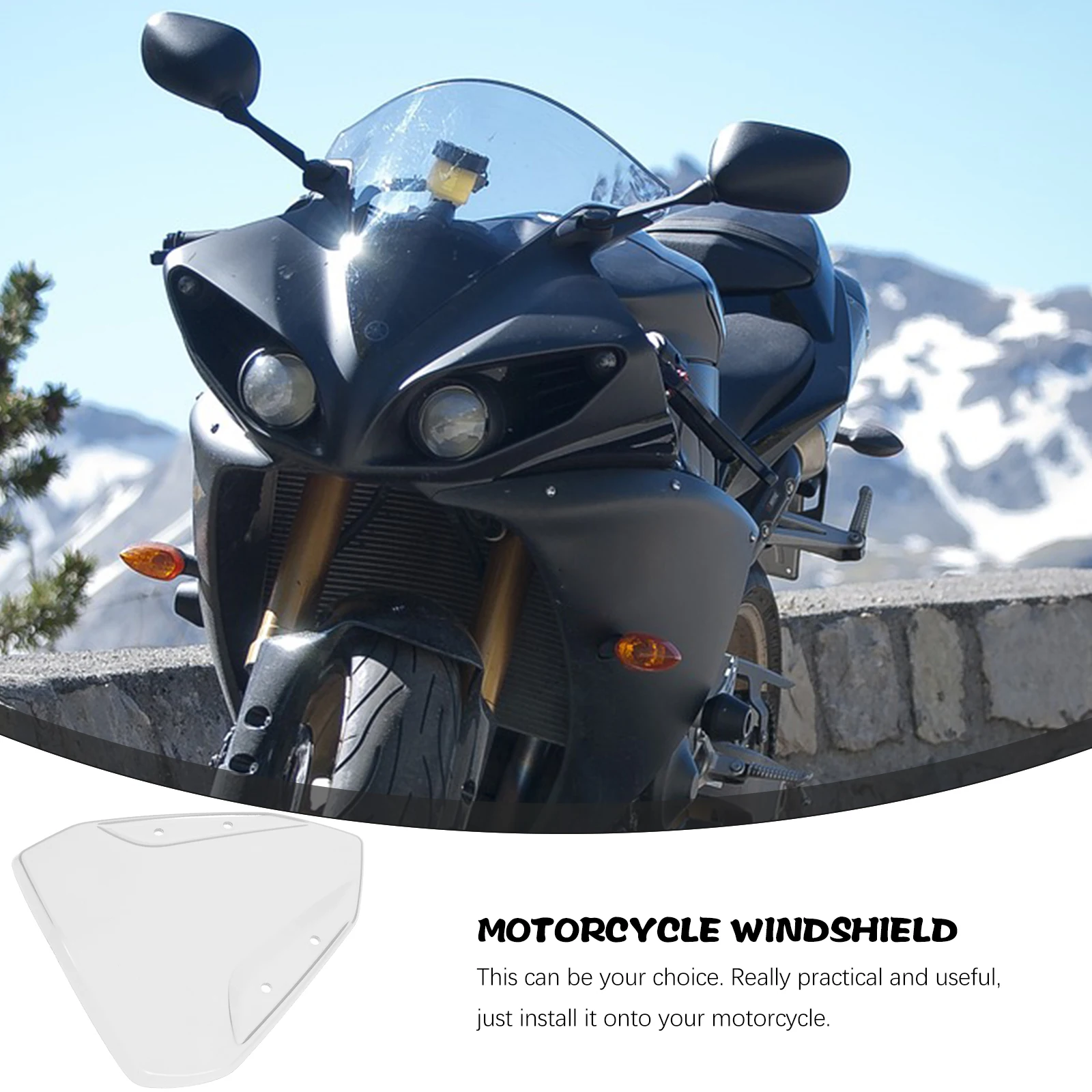 Motorcycle Windshield Front Deflector Water Proof Windshields Screen Plastic Windscreens 
Motorcycle Windshield Front Deflector Water Proof Windshields Screen Plastic Windscreens