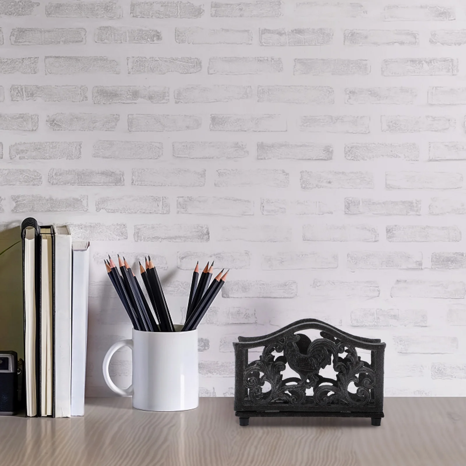 Iron Napkin Holder Smooth Long Use Wear Break Rust Resistance Compact Size Paper Towel Rack Decorations
Iron Napkin Holder Smooth Long Use Wear Break Rust Resistance Compact Size Paper Towel Rack Decorations