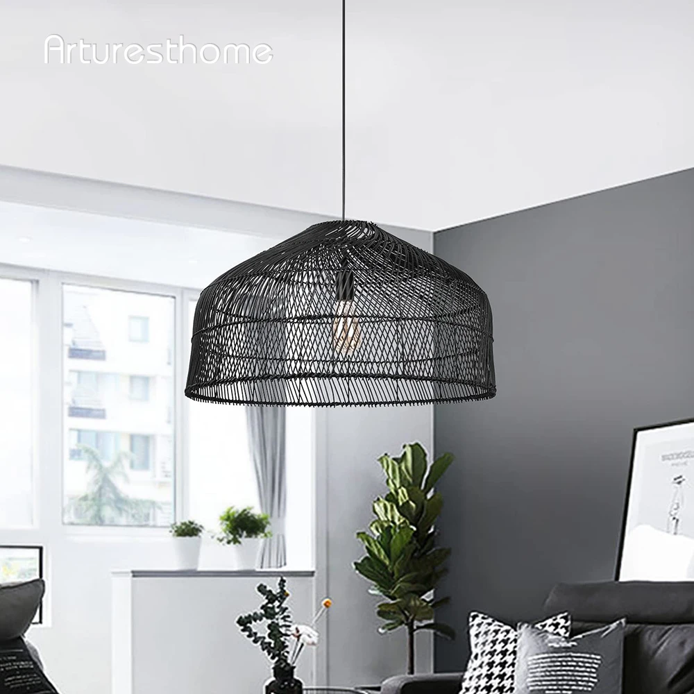 ARTURESTHOME Woven Rattan Lampshade Pendant Ceiling Lights Fixture Rattan Hanging Lamp for Bedroom Living Room Indoor Decor
ARTURESTHOME Woven Rattan Lampshade Pendant Ceiling Lights Fixture Rattan Hanging Lamp for Bedroom Living Room Indoor Decor