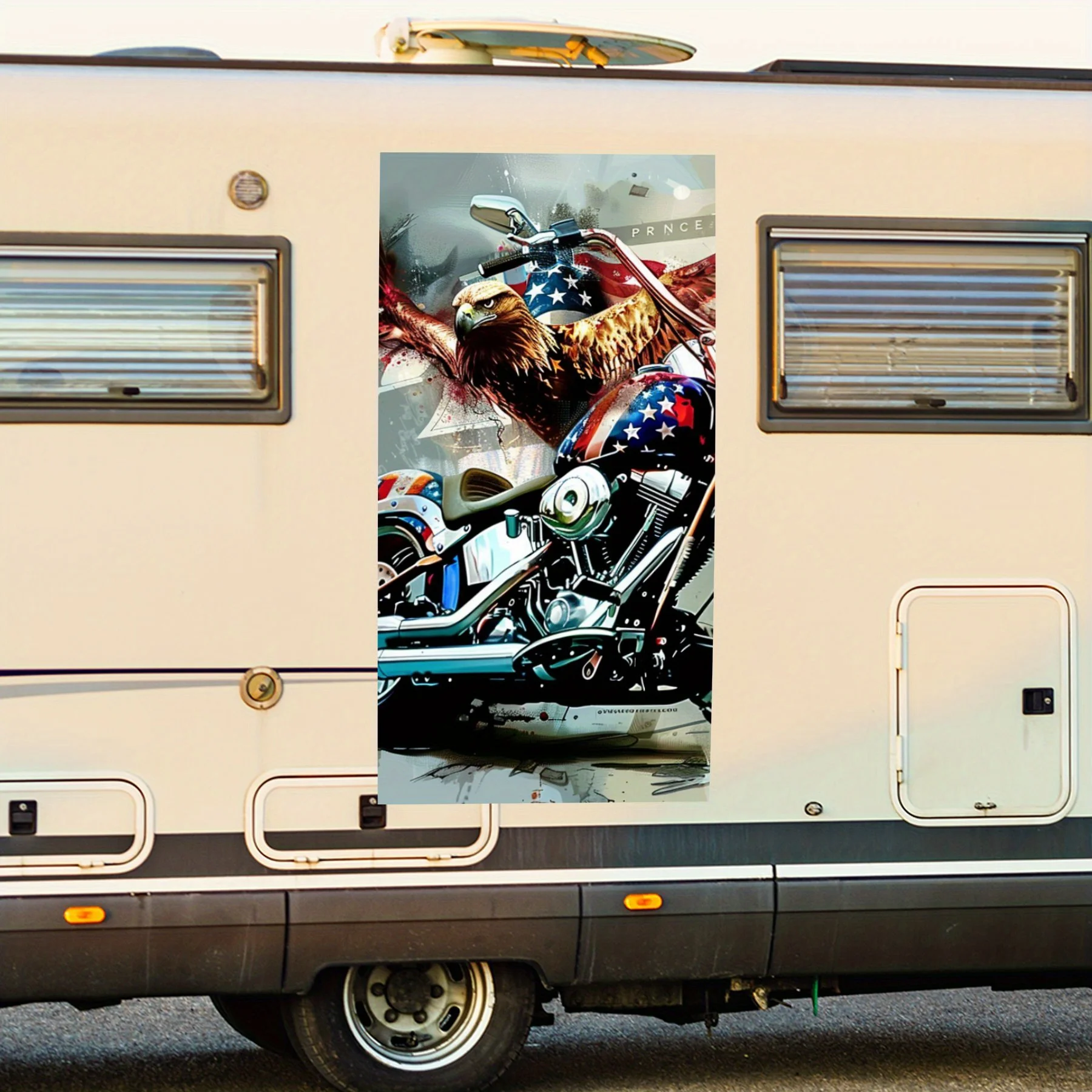 Наклейка на автомобиль «Американский орел и мотоцикл», виниловая наклейка на сторону дома на моторику, водонепроницаемая самоклеящаяся виниловая наклейка
Наклейка на автомобиль «Американский орел и мотоцикл», виниловая наклейка на сторону дома на моторику, водонепроницаемая самоклеящаяся виниловая наклейка