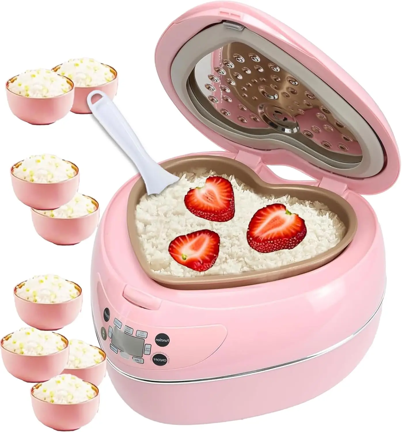 Pink Rice Cooker, Smart Rice Cooker 8 Cup With Delay Preset Timer And Auto Thermostat,Gifts Keep Warm For Brown Rice, Yogurt, Ca
Pink Rice Cooker, Smart Rice Cooker 8 Cup With Delay Preset Timer And Auto Thermostat,Gifts Keep Warm For Brown Rice, Yogurt, Ca