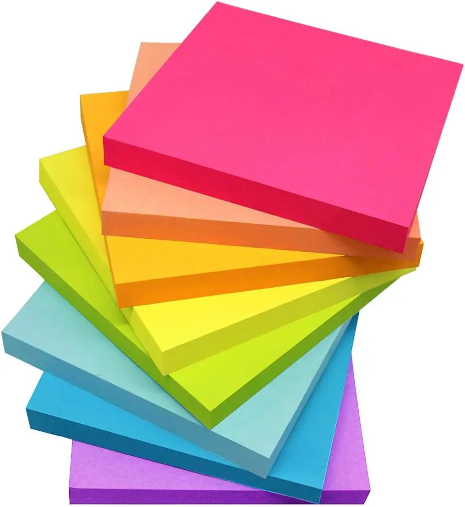 Sticky Notes 3"x3", Bright Colors, Self-Stick Pads, for Home, Office, Notebook
Sticky Notes 3"x3", Bright Colors, Self-Stick Pads, for Home, Office, Notebook
