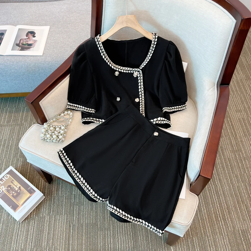 Small Fragrant Style Fashion Shorts Suit For Women 2023 Summer New Short Sleeve Crop Top Jacket And Shorts Two Piece Set clothes
Small Fragrant Style Fashion Shorts Suit For Women 2023 Summer New Short Sleeve Crop Top Jacket And Shorts Two Piece Set clothes