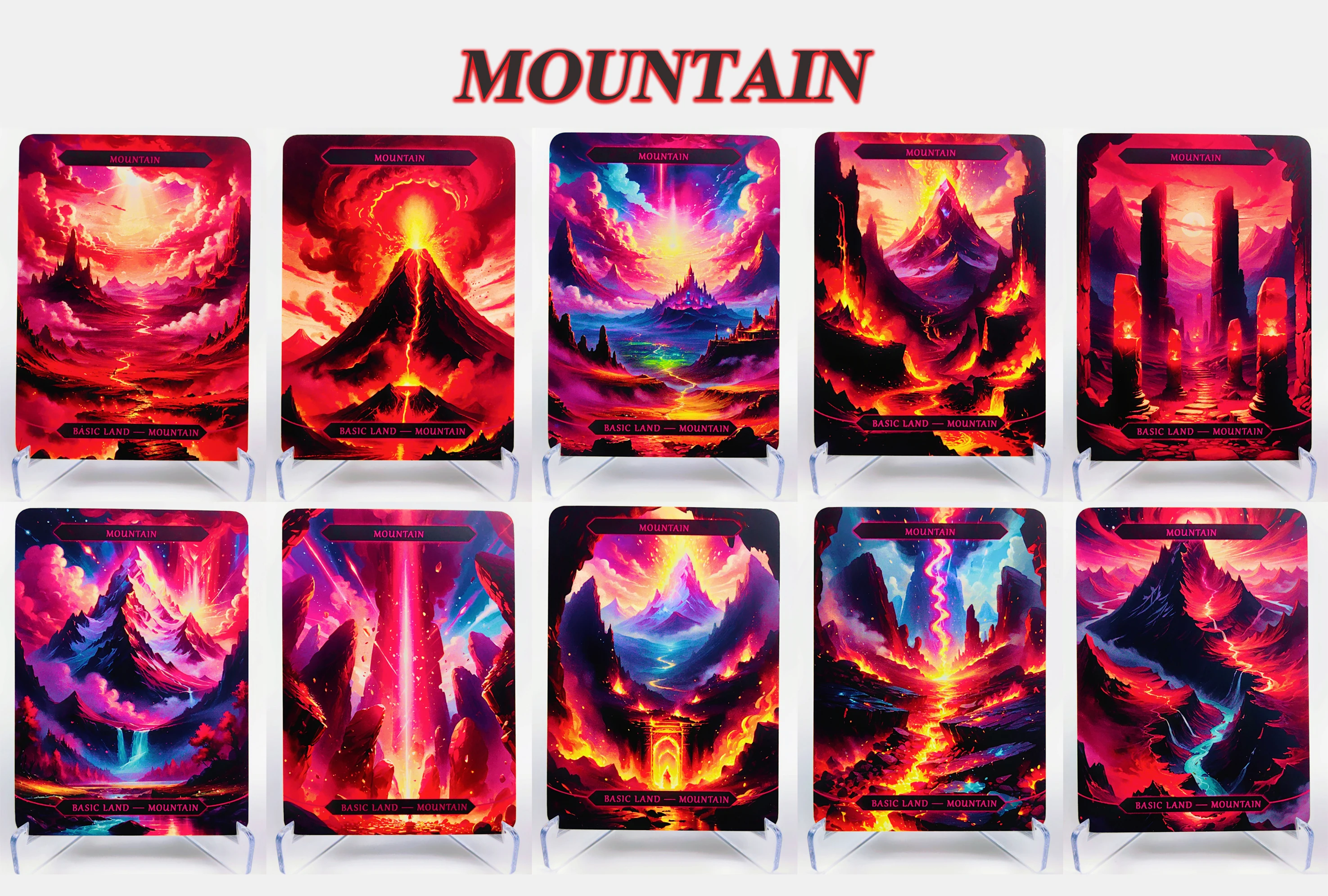 10 TCG Proxy Fantasy Mountains Basic Lands, Proxy Lands For Commander Deck, TCG Lands, пользовательские волшебные карты для Commander EDH
10 TCG Proxy Fantasy Mountains Basic Lands, Proxy Lands For Commander Deck, TCG Lands, пользовательские волшебные карты для Commander EDH