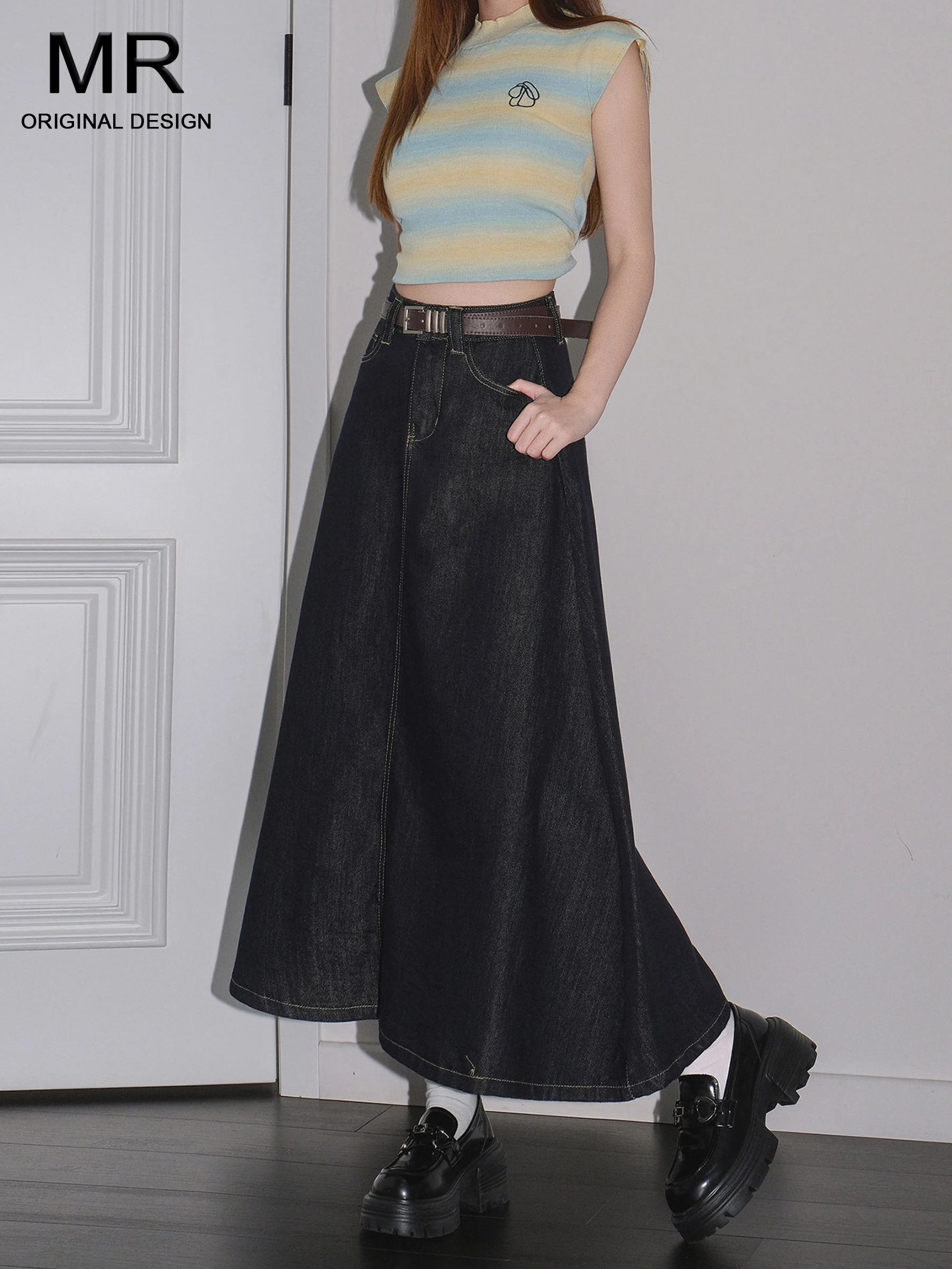 American Retro High Waist Denim Skirt Women's New 2026 Summer Meat Covering Slimming Drapey A-Line Long Skirt
American Retro High Waist Denim Skirt Women's New 2026 Summer Meat Covering Slimming Drapey A-Line Long Skirt