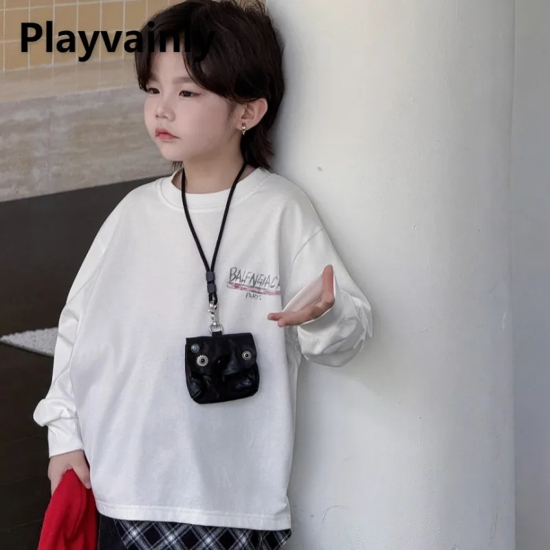 2025 New Spring Autumn Children's T-shirt Top Soft Cotton Letter Printed Long Sleeve Loose Casual T-shirt Kids Clothing A85296
2025 New Spring Autumn Children's T-shirt Top Soft Cotton Letter Printed Long Sleeve Loose Casual T-shirt Kids Clothing A85296