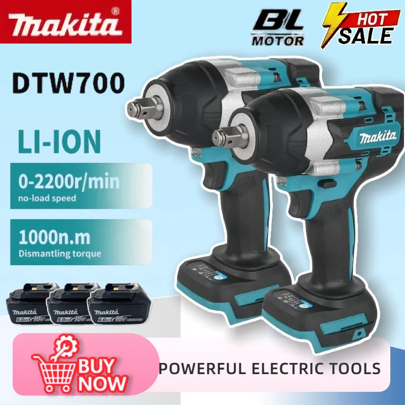 Makita DTW700 Cordless Drill Screwdriver Free Delivery Large Torque Power Tool Brushless Electric Wrench For Makita Battery
Makita DTW700 Cordless Drill Screwdriver Free Delivery Large Torque Power Tool Brushless Electric Wrench For Makita Battery