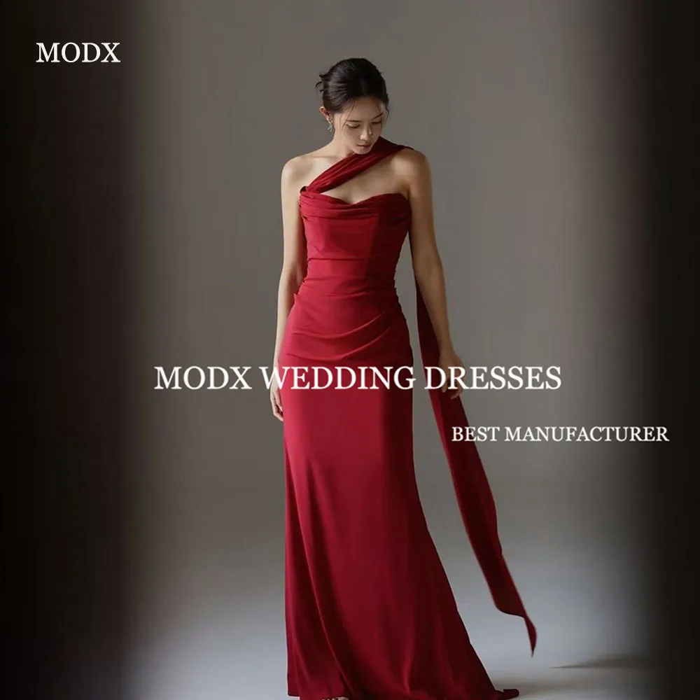 MODX Elegant Red Mermaid Evening Dresses Korea Wedding Photo shoot One Shoulder Black Floor Length Formal Party Gowns
MODX Elegant Red Mermaid Evening Dresses Korea Wedding Photo shoot One Shoulder Black Floor Length Formal Party Gowns