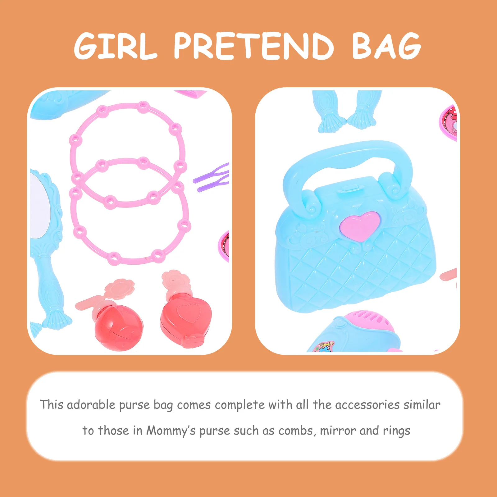 Pretend Pink Purse for Girls Loaded with Accessories Handbag Set Develops Imaginatory Skills Lightweight Design Safe for Kids
Pretend Pink Purse for Girls Loaded with Accessories Handbag Set Develops Imaginatory Skills Lightweight Design Safe for Kids