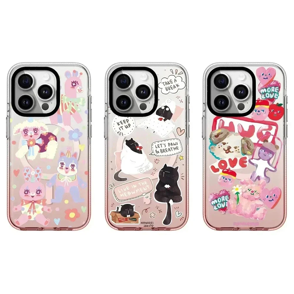 Pink Gradient Transparent Border Dog Cat Rabbit Graffiti Pattern iPhone 13 14 15 Pro Max Protective Case
Pink Gradient Transparent Border Dog Cat Rabbit Graffiti Pattern iPhone 13 14 15 Pro Max Protective Case