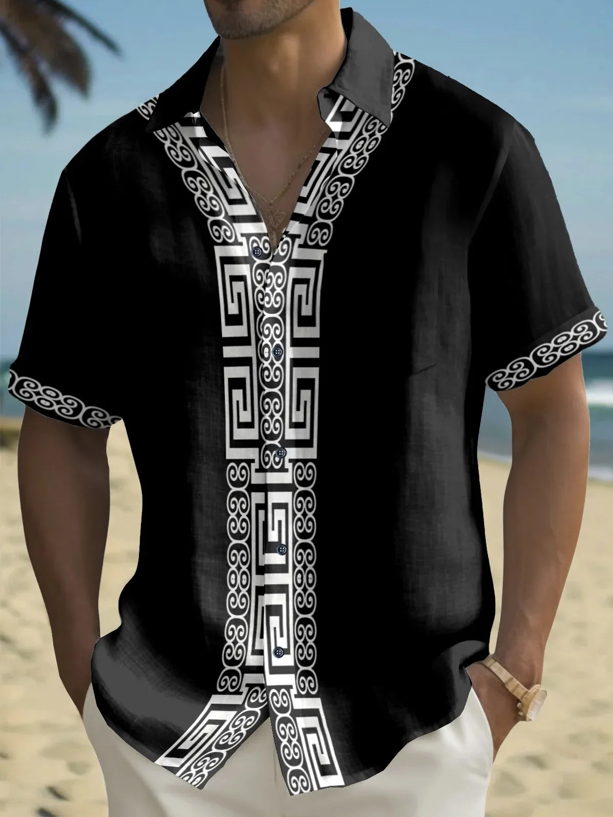 Mens Shirt Short Sleeve Casual Vintage Ethnic Print Button Shirt Summer Beach Shirt Camping Shirt Short Sleeve Mens Formal Shirt
Mens Shirt Short Sleeve Casual Vintage Ethnic Print Button Shirt Summer Beach Shirt Camping Shirt Short Sleeve Mens Formal Shirt