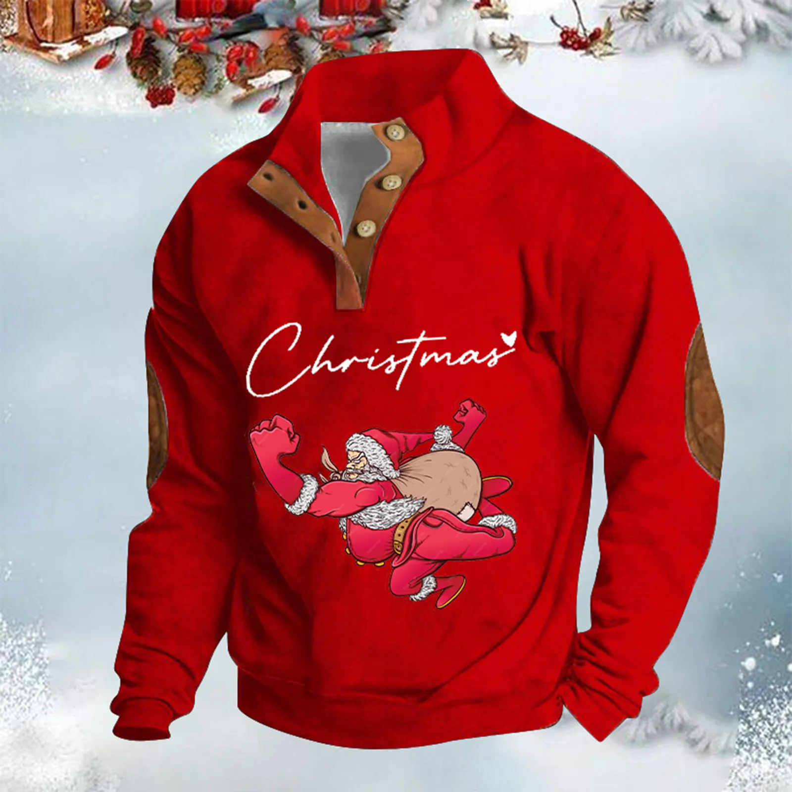 Men'S Christmas Funny Sweatshirt Long Sleeve Sports Jumper With Christmas Printed Design Party Large Size Sweatshirt Top
Men'S Christmas Funny Sweatshirt Long Sleeve Sports Jumper With Christmas Printed Design Party Large Size Sweatshirt Top