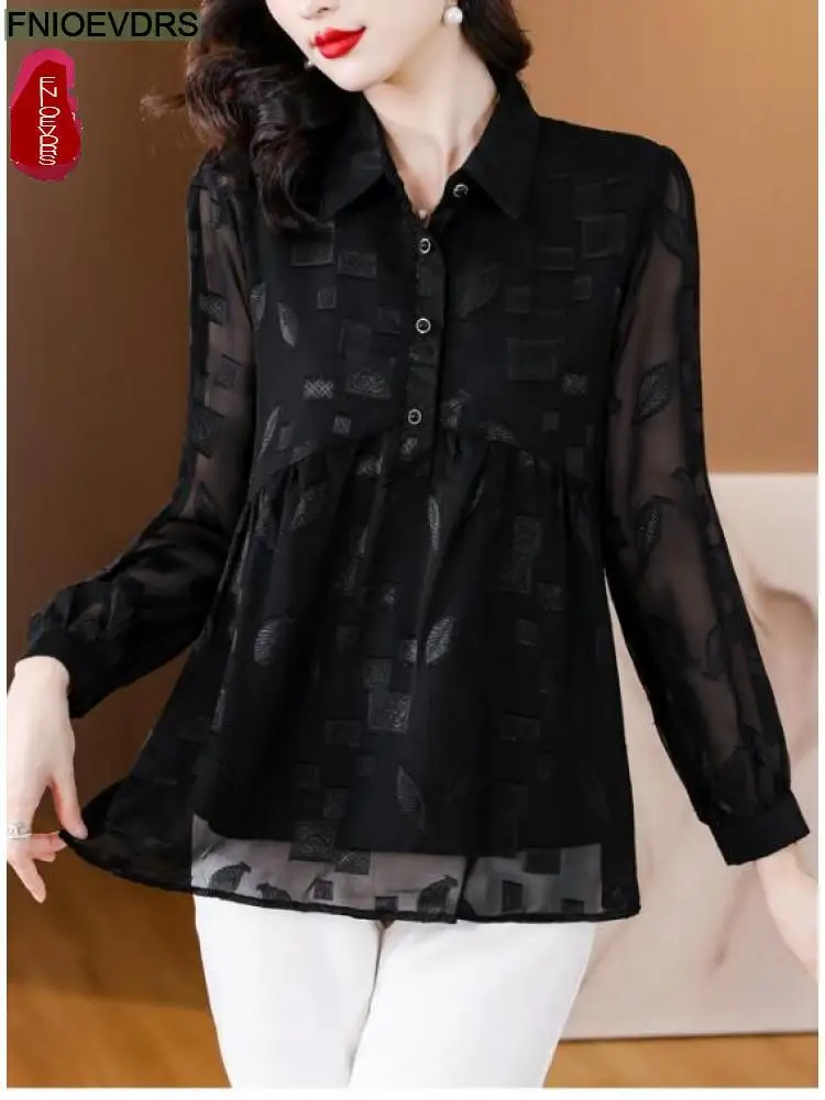 M-5XL Tops Women 2023 Autumn Elegant Office Lady Peplum Basic Shirts Casual Button Lace Embroidery Retro Vintage Blouses
M-5XL Tops Women 2023 Autumn Elegant Office Lady Peplum Basic Shirts Casual Button Lace Embroidery Retro Vintage Blouses