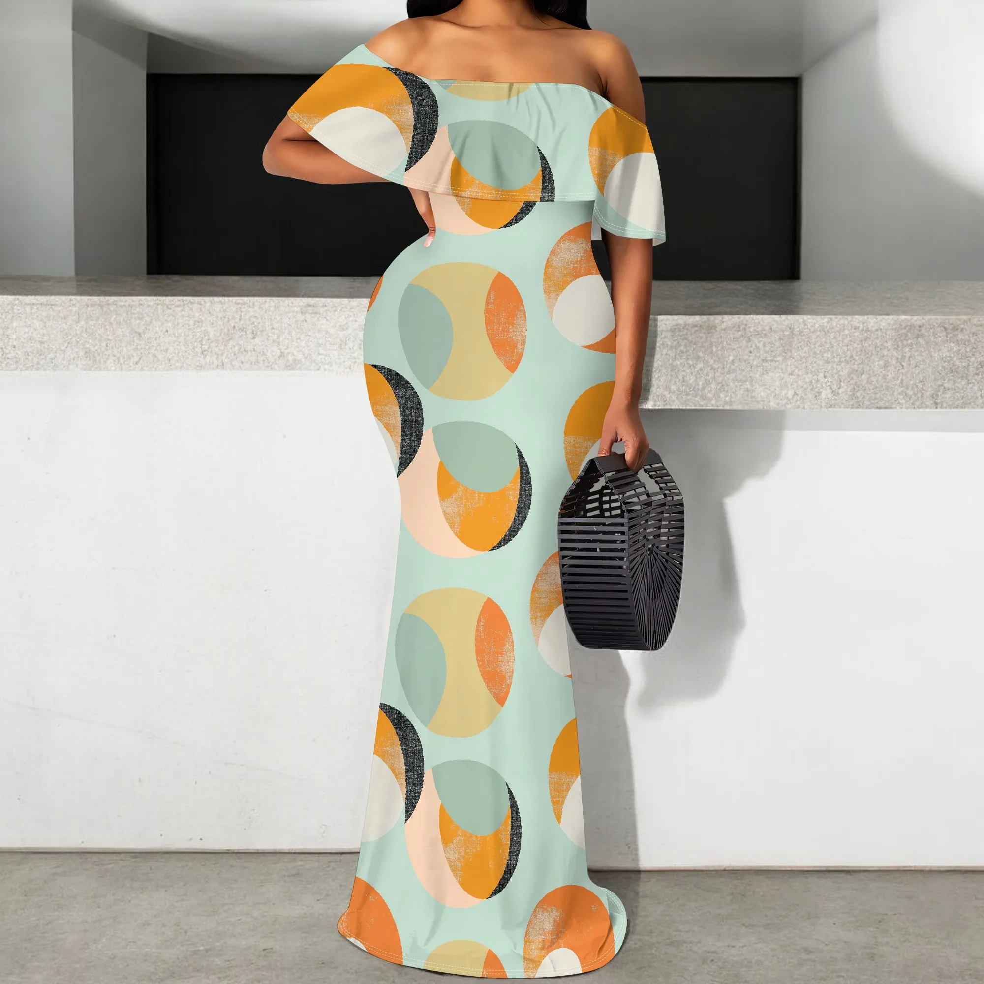 Retro Circle Print Off-Shoulder Maxi Dress | Summer Beach Party Dress | Fun & Stylish | Sizes S-3XL
Retro Circle Print Off-Shoulder Maxi Dress | Summer Beach Party Dress | Fun & Stylish | Sizes S-3XL