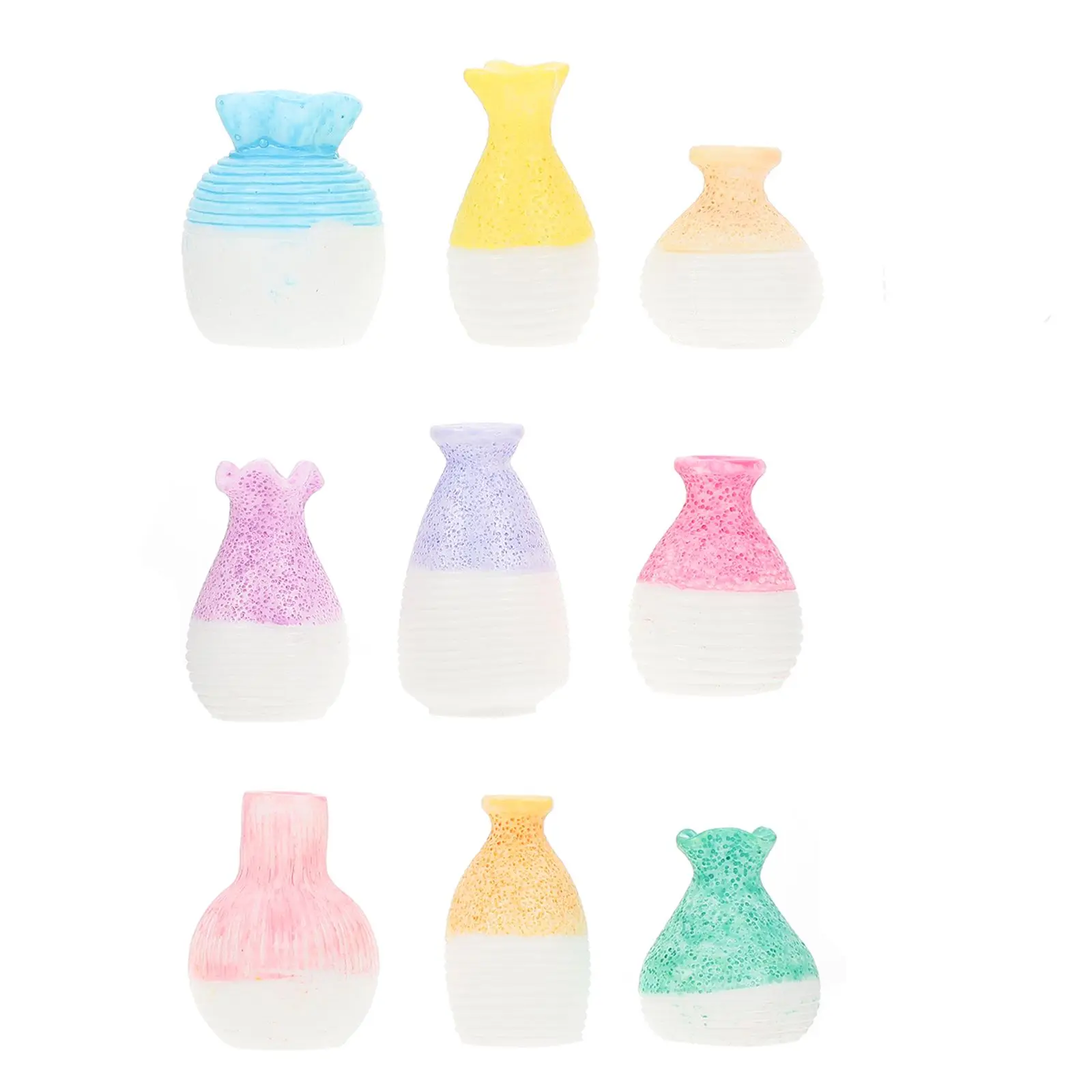 9 Pcs Miniature Flower Vases Resin naments Compact Home Decor Mini House Accessories Craftsmanship Long Use
9 Pcs Miniature Flower Vases Resin naments Compact Home Decor Mini House Accessories Craftsmanship Long Use