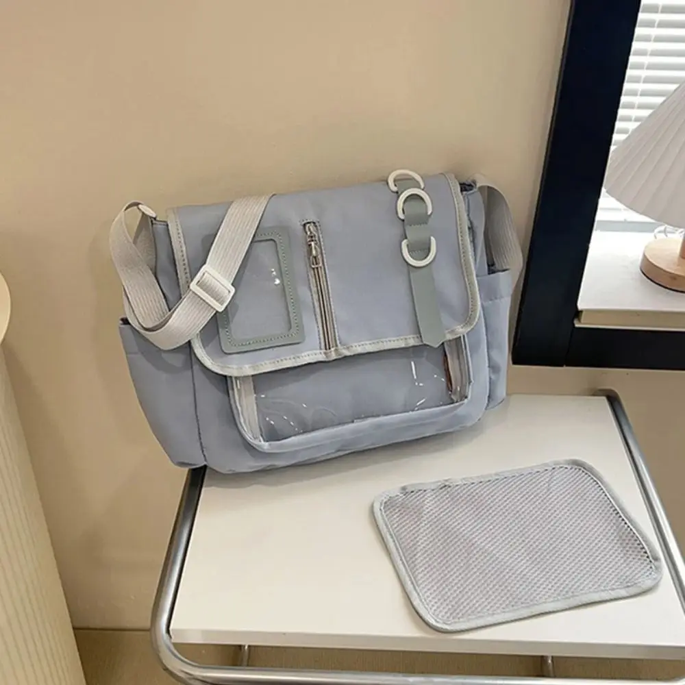 Backpack Japanese Harajuku School Bag Solid Color Badges Display Plate Transparent Itabag PVC Nylon Crossbody Bag Female
Backpack Japanese Harajuku School Bag Solid Color Badges Display Plate Transparent Itabag PVC Nylon Crossbody Bag Female