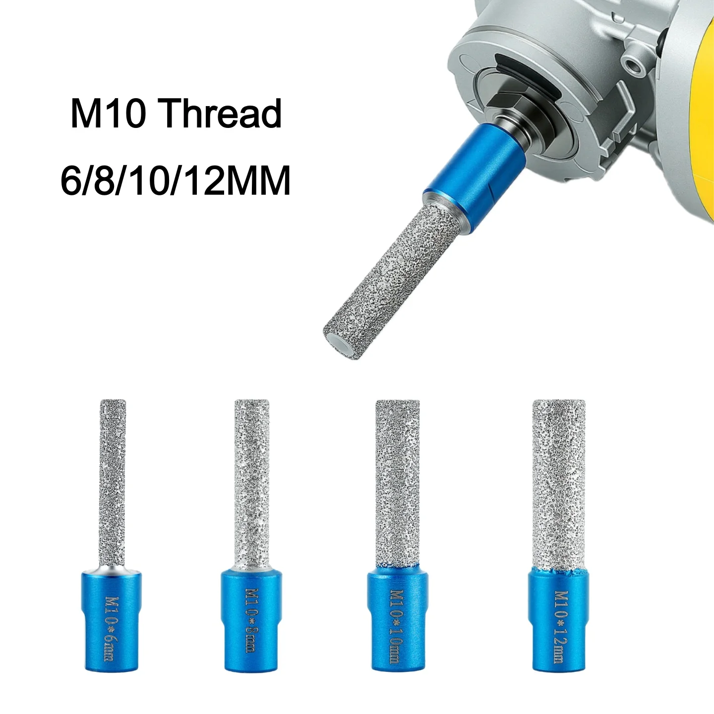 M10 Vacuum Brazed Diamond Core Drill Bit 6/8/10/12mm Milling Cutter for Porcelain Tile Granite Marble Dry Drilling Bits
M10 Vacuum Brazed Diamond Core Drill Bit 6/8/10/12mm Milling Cutter for Porcelain Tile Granite Marble Dry Drilling Bits