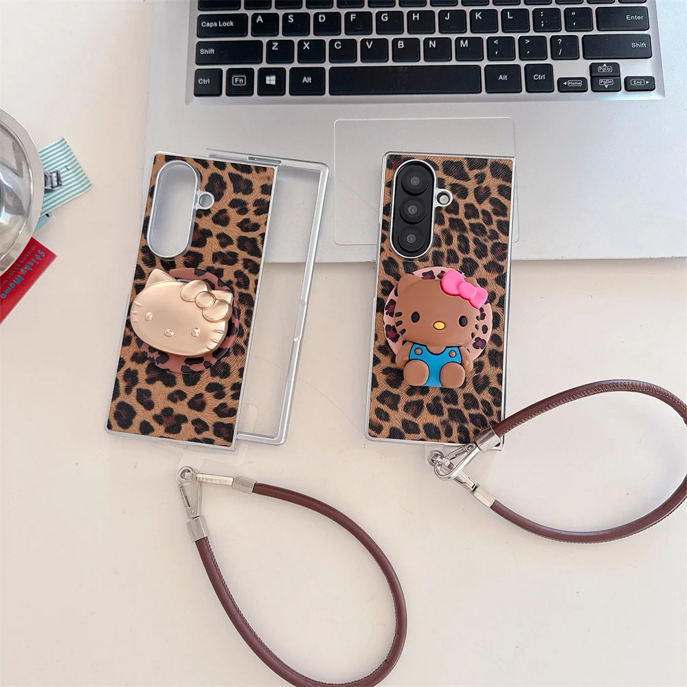 Luxury Leather Leopard Print Magnetic Phone case for Samsung Galaxy Z Fold7 ZFlip6 5 zfold5 4 Cover With Hellokitty Stand Cases
Luxury Leather Leopard Print Magnetic Phone case for Samsung Galaxy Z Fold7 ZFlip6 5 zfold5 4 Cover With Hellokitty Stand Cases