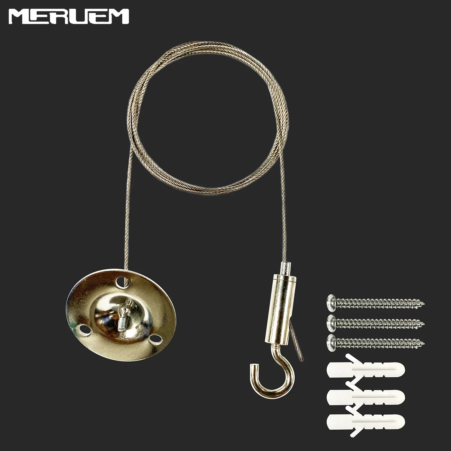 1m_-2m stainless steel cable,1 hook and 1 round fixer,adjustable hook hanger, steel wire hanging rope for LED grow lights
1m_-2m stainless steel cable,1 hook and 1 round fixer,adjustable hook hanger, steel wire hanging rope for LED grow lights