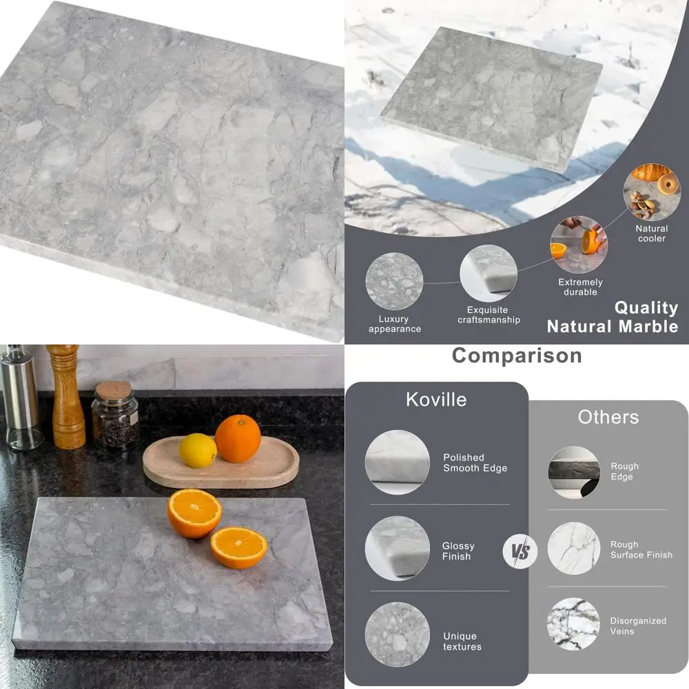 Rectangular 16x12 Natural Marble Cutting Board - Kitchen & Home Decor, Perfect for Chopping, Pastry, Cheese, and Charcuterie
Rectangular 16x12 Natural Marble Cutting Board - Kitchen & Home Decor, Perfect for Chopping, Pastry, Cheese, and Charcuterie