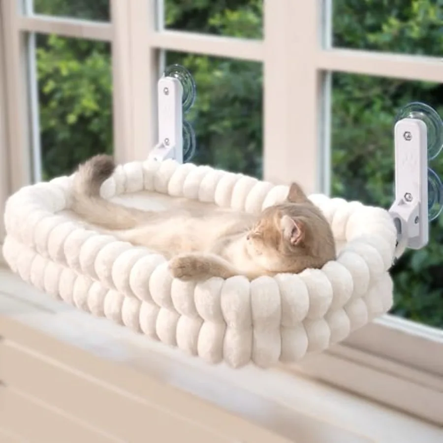Cat Window Perch for Indoor Cats Hammock for Window with Reversible Cushion, Foldable Cat Window Bed for Cats and Kittens
Cat Window Perch for Indoor Cats Hammock for Window with Reversible Cushion, Foldable Cat Window Bed for Cats and Kittens