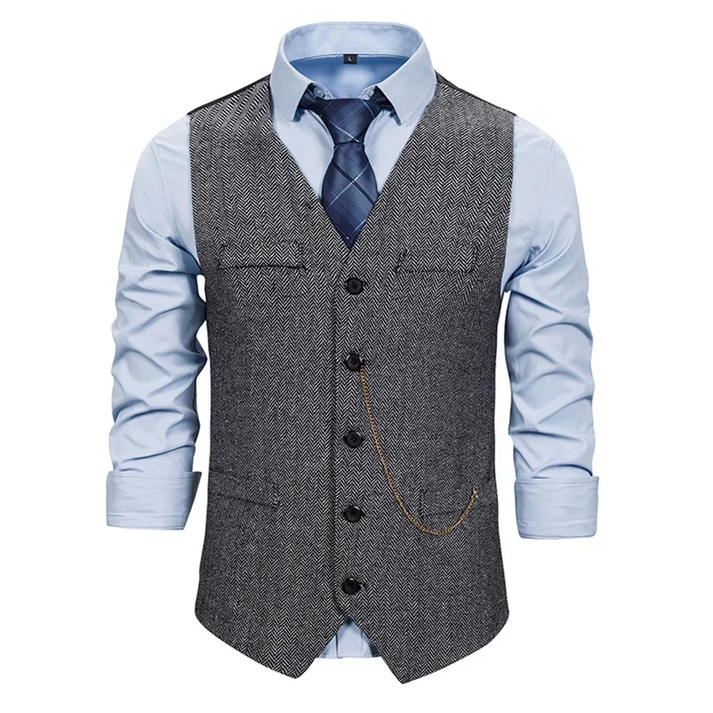 Plaid Wedding Business Casual Suit Waistcoat Sleeveless Tops for Men Retro Style Waistcoat Vest V Neck Grey
Plaid Wedding Business Casual Suit Waistcoat Sleeveless Tops for Men Retro Style Waistcoat Vest V Neck Grey