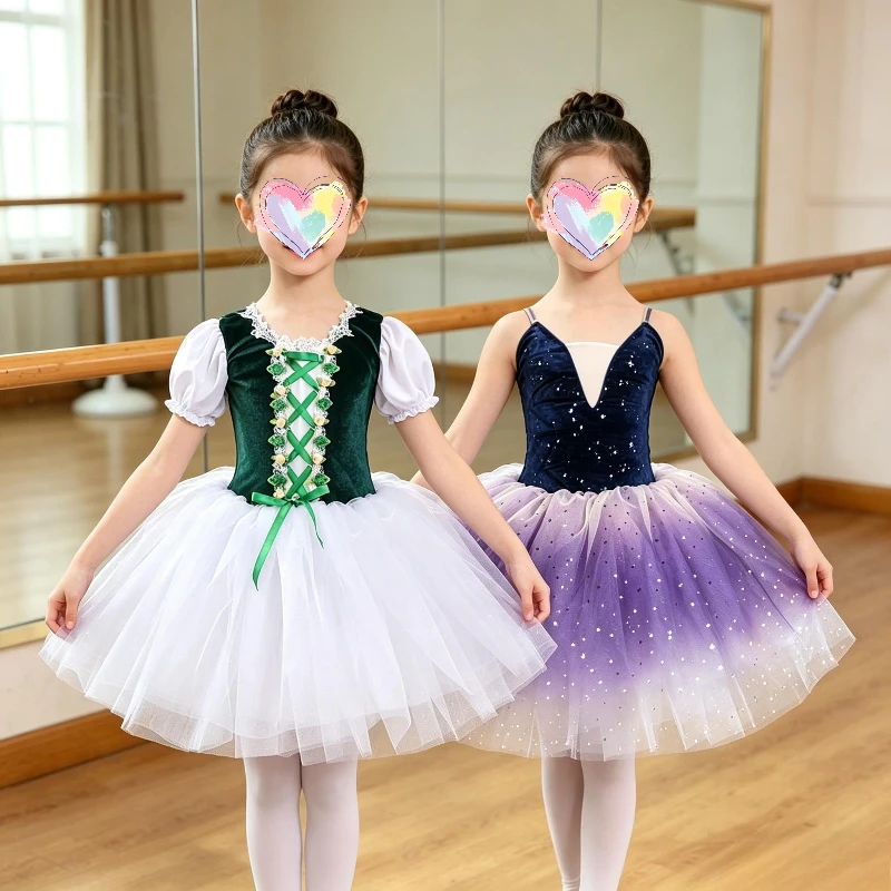 Kids Velvet Ballet Tutu Dress Girls Tulle Skirt for Performance Recital Party Vestido De Ballet Dancewear Children Stage Show
Kids Velvet Ballet Tutu Dress Girls Tulle Skirt for Performance Recital Party Vestido De Ballet Dancewear Children Stage Show