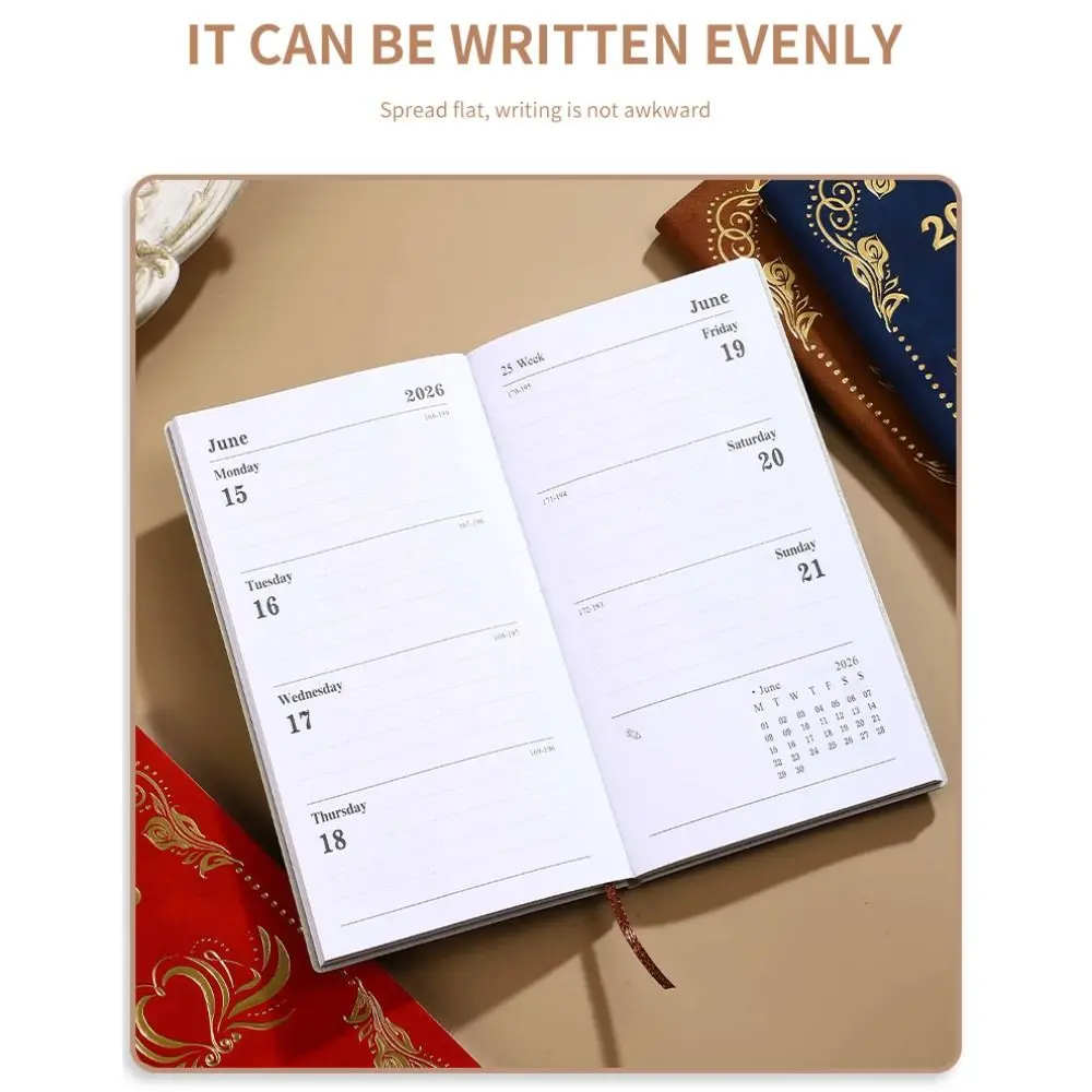 English 2026 Schedule Planner Notepad Pu Leather 200 Full English Pages A6 Agenda Planning Notebook Portable Thick Paper
English 2026 Schedule Planner Notepad Pu Leather 200 Full English Pages A6 Agenda Planning Notebook Portable Thick Paper