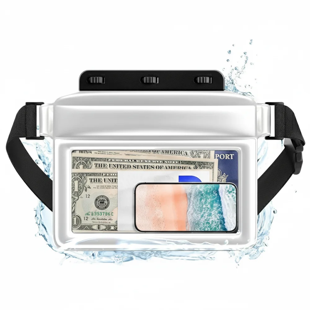 PVC Swimming Waterproof Bag Adjustable Waist Strap Screen Touch Sensitive Waist Bag Transparent Large Capacity Fanny Pack Beach
PVC Swimming Waterproof Bag Adjustable Waist Strap Screen Touch Sensitive Waist Bag Transparent Large Capacity Fanny Pack Beach