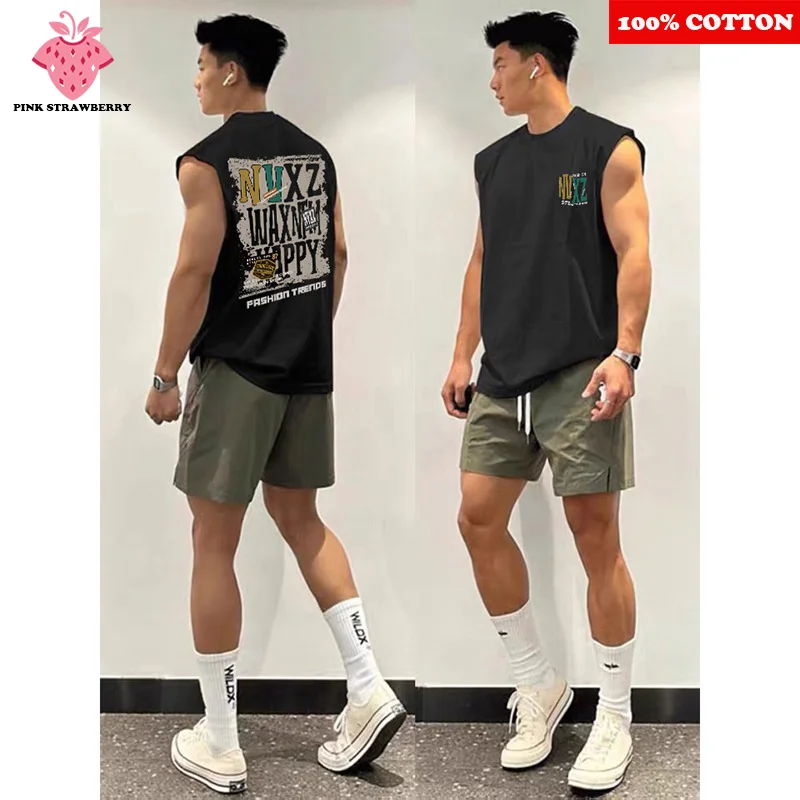 Retro Letter Sleeveless T-shirt Men Summer 2025 New Sport Vest Fitness Swim Run Sweat absor Vest Quick Dry Y2k Top men clothing
Retro Letter Sleeveless T-shirt Men Summer 2025 New Sport Vest Fitness Swim Run Sweat absor Vest Quick Dry Y2k Top men clothing