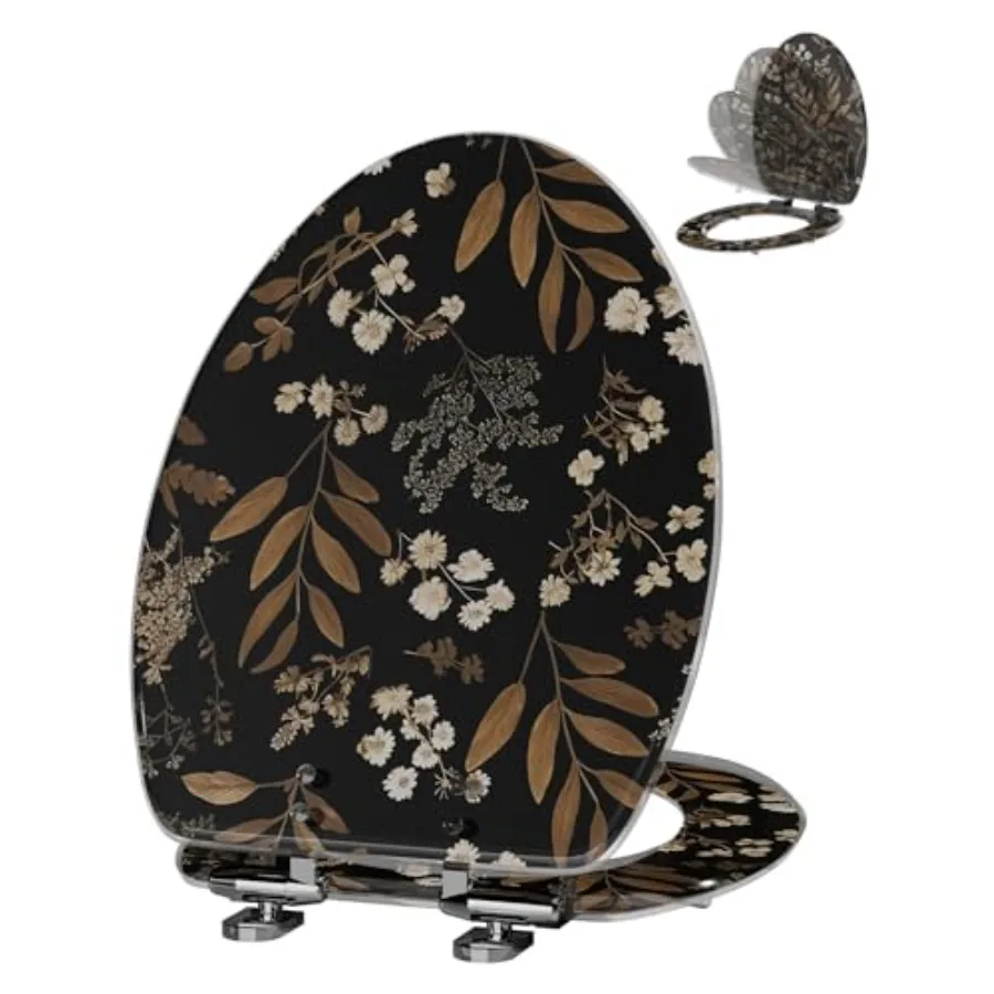Elongated Resin Toilet Seat Bathroom Decor Slow Quiet-Close Lid and Seat Heavy Duty for Standard Toilets Easy Installation and
Elongated Resin Toilet Seat Bathroom Decor Slow Quiet-Close Lid and Seat Heavy Duty for Standard Toilets Easy Installation and