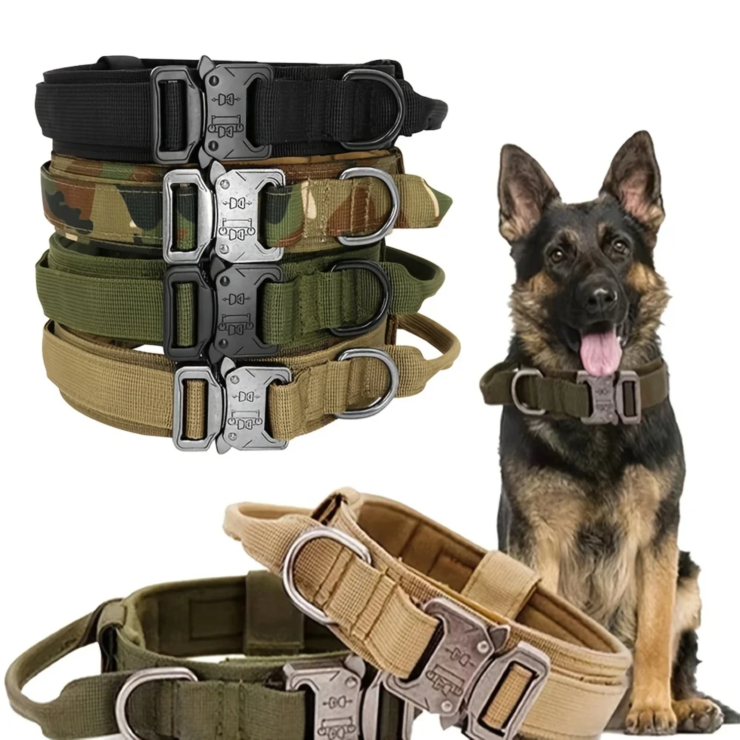 Tactical Dog Collar, Pet Dog Collar, Military Dog Collar Adjustable Dog Training Collar With Quick-release Buckle
Tactical Dog Collar, Pet Dog Collar, Military Dog Collar Adjustable Dog Training Collar With Quick-release Buckle