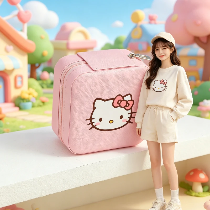 Kawaii Sanrios Cosmetic Bag Jewelry Storage Box Travel Portable Anime Figure Cute Girl's Heart Travel Accessories Storage Bag
Kawaii Sanrios Cosmetic Bag Jewelry Storage Box Travel Portable Anime Figure Cute Girl's Heart Travel Accessories Storage Bag