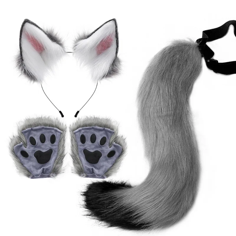 New Therian Mask+Tail +Gloves Set Halloween Cosplays Costume Accessorie Fox Mask Tail Half Face Faux Furs Foxes Tail Cats Mask
New Therian Mask+Tail +Gloves Set Halloween Cosplays Costume Accessorie Fox Mask Tail Half Face Faux Furs Foxes Tail Cats Mask