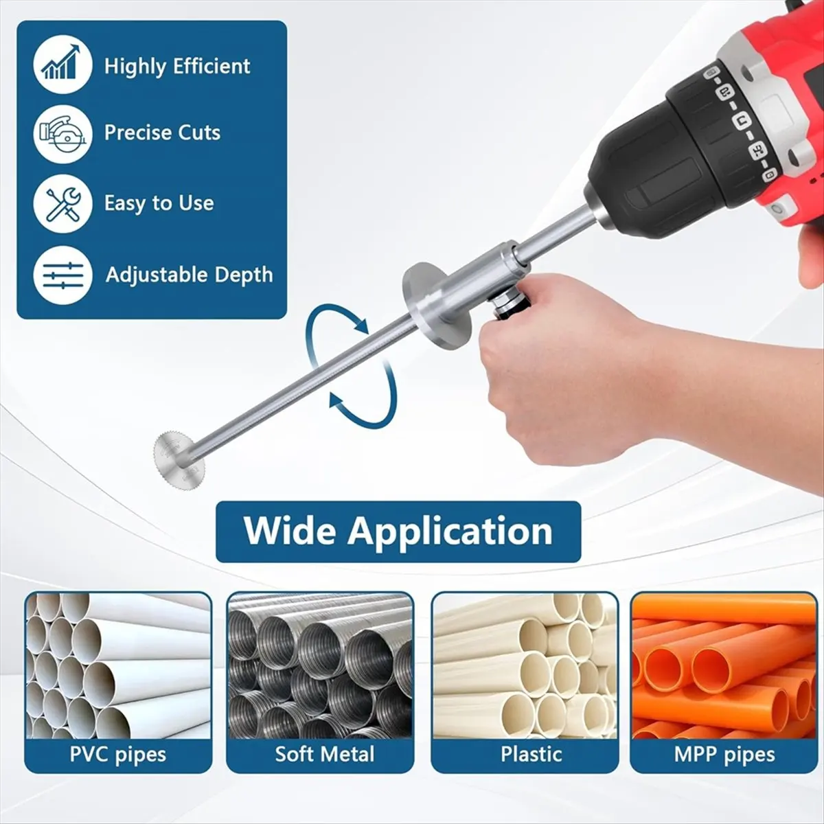 A58Z Inside Pipe Cutter for Pvc Pipe with Handle and Diamond Grit Cutting Wheel, 7 Inch Adjustable Cutting Depth Gauge Guide
A58Z Inside Pipe Cutter for Pvc Pipe with Handle and Diamond Grit Cutting Wheel, 7 Inch Adjustable Cutting Depth Gauge Guide