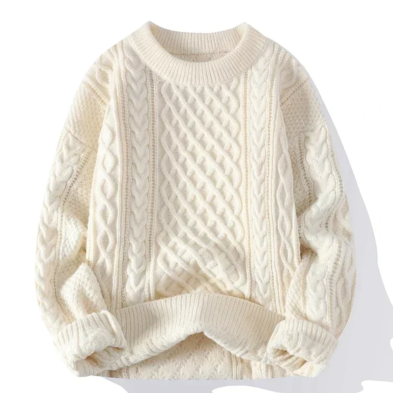 Winter Men Vintage Twist Sweater Round Neck Solid Color Male Fit Knitted Pullover Loose Harajuku Mens Retro Sweaters Multicolors
Winter Men Vintage Twist Sweater Round Neck Solid Color Male Fit Knitted Pullover Loose Harajuku Mens Retro Sweaters Multicolors