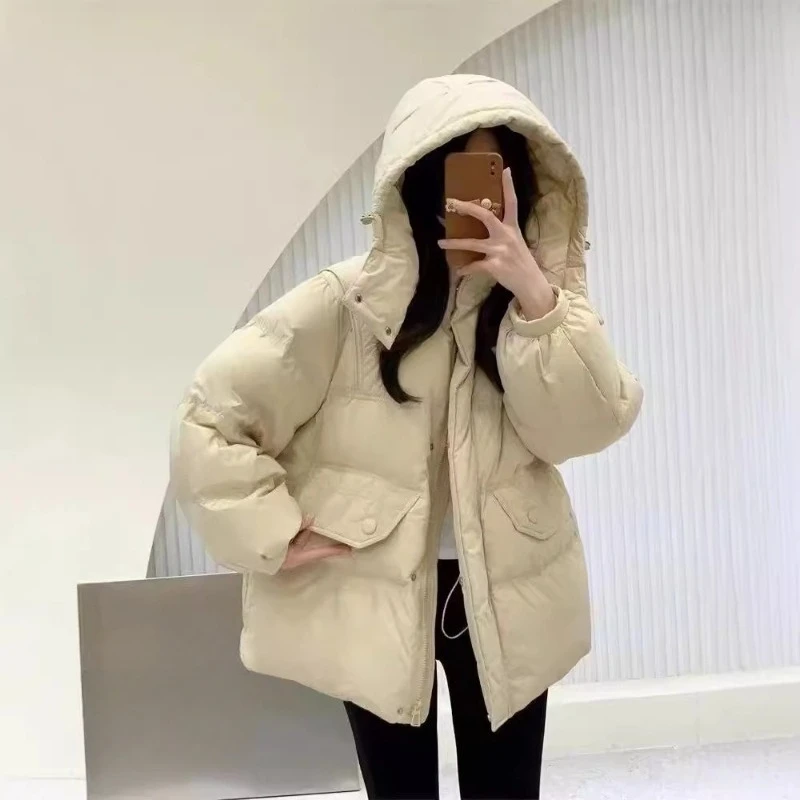 Long Casual Loose Padded Women's Coat with Waist-closing Hooded in Winter 2025 in Korean Version
Long Casual Loose Padded Women's Coat with Waist-closing Hooded in Winter 2025 in Korean Version