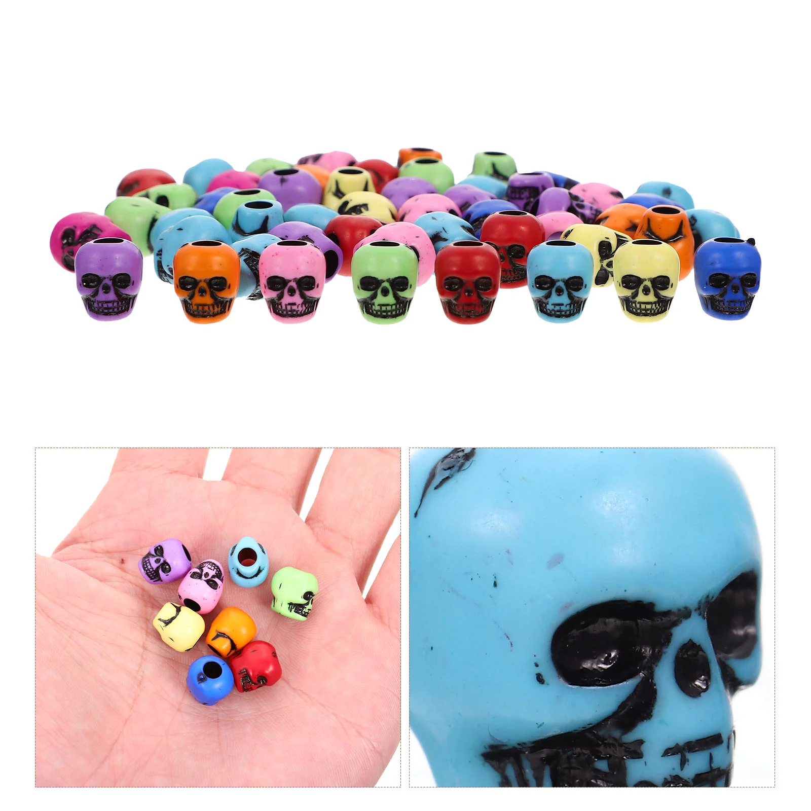 50 Pcs Skull Beads Squishy Bracelet for Jewelry Making Charms Acrylic DIY Accessories
50 Pcs Skull Beads Squishy Bracelet for Jewelry Making Charms Acrylic DIY Accessories